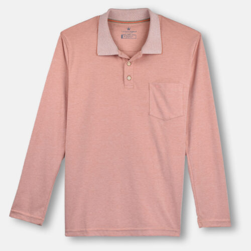 POLO MANGA LARGA REGULAR FIT CUELLO Y PUÑOS TEJIDOS