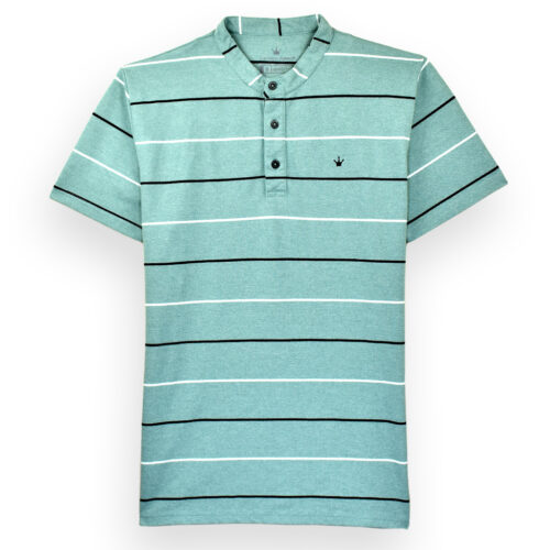 POLO REGULAR FIT RAYAS CUELLO NERÚ