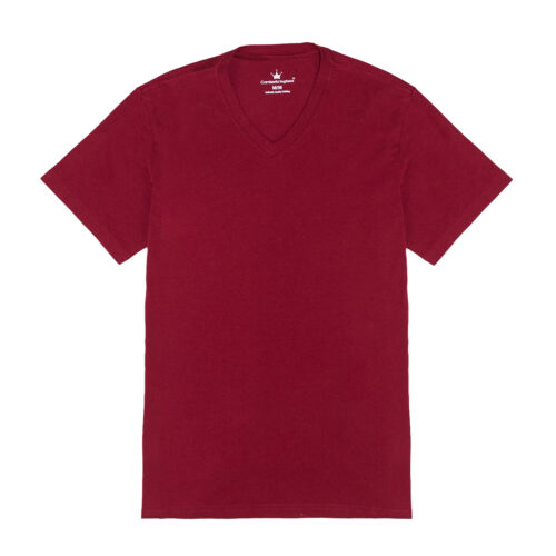 Camiseta llana cuello en V