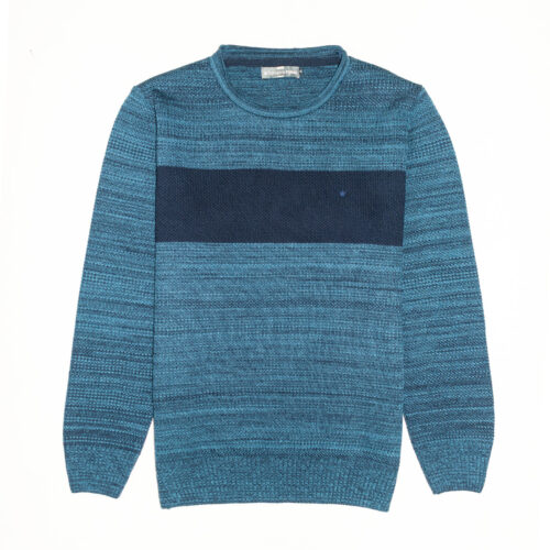 Suéter corte regular tres franjas